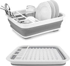 Collapsible Bowls, and Dishes Drainer, Portable Space-Saving Dish Rack by SipobuyUS