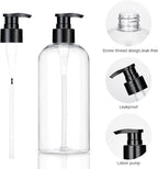 Empty Plastic Pump Bottles Dispenser 2 Pack Clear Refillable Pump Bottle - Image 4