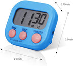 Digital Kitchen Timer Magnetic Countdown Timer Kitchen Loud Alarm Stopwatch - Image 3