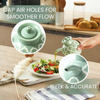 KXZ Ceramic Oil Dispenser with Lid – 13.5 oz Olive Oil Bottle - Image 3