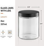 12 Pack, 8 OZ Clear Candle Jars - Image 2