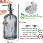 JASAI 18 Oz Vertical Stripes Kitchen Soap Dispenser - Image 7