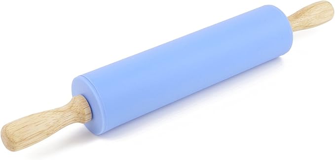 Silicone Rolling Pin with Wooden Handle - Image 3