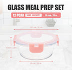 GULFLIN 12 Pack 13oz Small Glass Food Storage Containers - Image 2