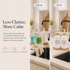 Dish Soap Dispenser for Kitchen Sink.Glass Hand Soap Dispenser, Modern - Image 2