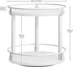 YATINEY Lazy Susan Organizer, Rotating Spice Rack, 2 Tier Spice Turntable - Image 8