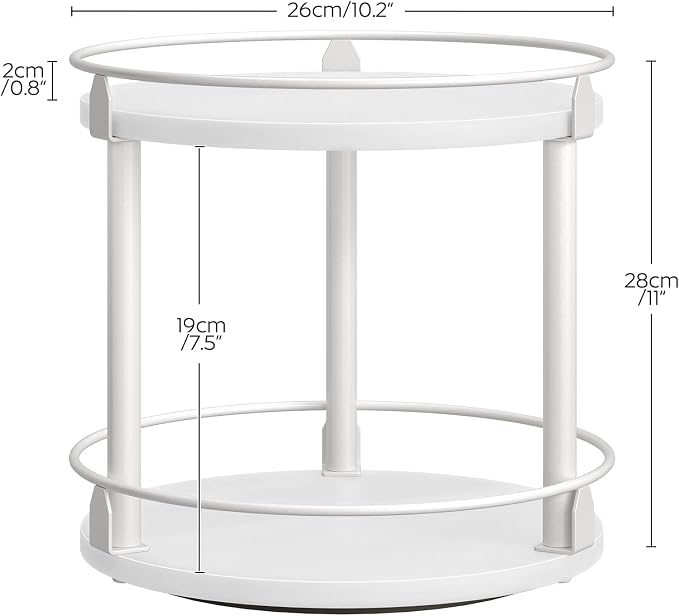 YATINEY Spice Rack, 2-Tier Turntable Organizer - Image 7