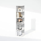 Furinno Reed Corner Shelf, 5-Tier Corner Bookshelf, Book Shelf, Corner Shelves - Image 4