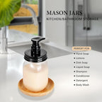 Amolliar Plastic Mason Jar Soap Dispenser - Image 6