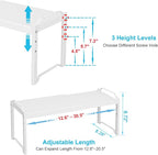 X-cosrack 2 Pack Expandable Kitchen Cabinet Shelf Organizer, Stackable - Image 2