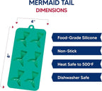 HIC Kitchen Silicone Mermaid Tails Ice Cube Tray, Makes 6 Mermaid Tails - Image 8