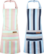 2 Pack Stripes Kids Apron, Kids Cooking Aprons by XLSXEXCL