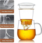 DOPUDO Glass Teacups 4 Pack Glass Tea Cup - Image 4