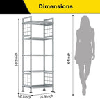 GIOTORENT 5-Wire Standing Storage Shelf, Metal Shelving Unit Pantry Rack - Image 2