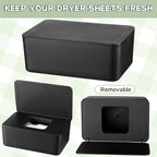 Newtay Dryer Sheet Holder with Hinged Lid, Plastic Dryer Sheet Dispenser - Image 4