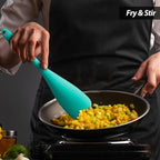 Cooking Spoon for Nonstick Cookwares, VOVOLY Silicone Spoon for Mixing - Image 8