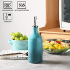 Sweejar Ceramic Olive Oil Dispenser Bottle, Opaque Oil Cruet Protects to Reduce - Image 2
