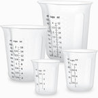 Silicone Measuring Cups 4-Pack Set, Reusable Silicone Cup by SwigranceQualityCreativity