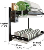 junyuan Kitchen Dish Rack, Hanging Dish Drying Rack Organizer Storage Shelf - Image 6