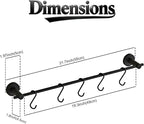 NEWRAIN Pot Rack Wall Mounted, 21 inch Hanging Pot and Pan Hanger, Stainless - Image 4