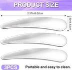 Pndeyo 3pcs Mini Stainless Steel Makeup Spatula, Reusable Cosmetic Cream - Image 2