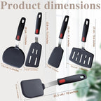 Silicone Spatula Set Turner, 600°F Heat Resistant Kitchen Cooking Utensils Set - Image 2