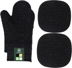 4 Pieces Oven and Pot Holders Mitts of Macaron Color Thickened Non-Slip by M+MIAOYAN