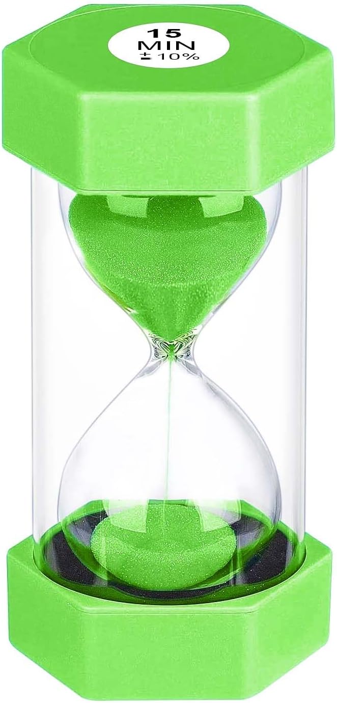 Sand Timer 15 Minute Hourglass, Unbreakabl Sand Clock 15 Min, Reloj De Arena 15 by YLTIMER