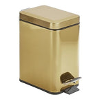 mDesign Slim Metal Rectangle 0.8 Gallon Trash Can - Image 8