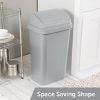Kitchen Trash Can, 13 Gallon Plastic Garbage Bin - Image 4