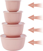 BoxedHome Mixing Bowls with Lids Set, 4 Packs BPA-Free Plastic Prep Bowls - Image 8