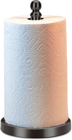 Black Paper Towel Holder Countertop, Standing Paper Towel Roll Holder by Exilon