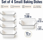 12 Oz Casserole Dish, Ceramic Baking Dishes Sets of 4, Small Casserole Dish - Image 2