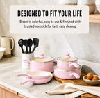 GreenLife 16-Piece Nonstick Cookware Set, Non-Toxic Ceramic Pots and Pans Set - Image 3