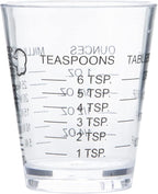 Chef Craft Classic Plastic Shot Glass Measurer, 1 ounce teaspoon/tablespoon by ChefCraft