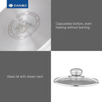 Daniks Classic 12-Piece Stainless Steel Cookware Set - Image 7
