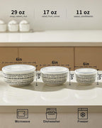 Metahom Ceramic Bowls with Lids Set of 3, Nesting Bowls - Image 2