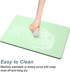 Rnivvi Coffee Mat, Hide Stain Rubber Backed Absorbent Dish Drying Pad - Image 5