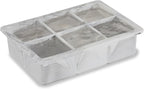Host Ice Cube Tray with Lid, Makes 6 Large 2" Cubes, Durable Silicone Trays - Image 7