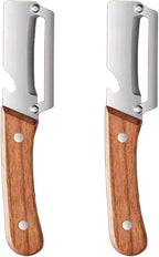 Zero Snag Wooden Peeler, 2-in-1 Multifunctional vegetable peeler, Stainless by Unknown