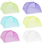 6 Pack Colored Mesh Food Cover Tents by Winknowl, Reusable and Collapsible by Winknowl