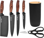 Knife Set, Wiztoynia 6-Piece Black Kitchen Knife Set - Image 8