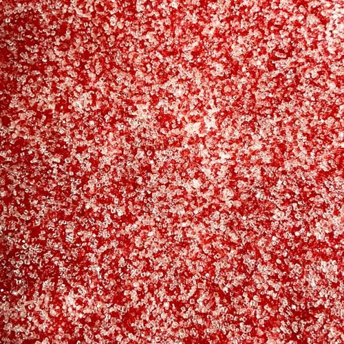 Edible Valentine Themed Sanding Sugar Sprinkles 142g/ 5.01oz Red White Sanding Sugar for Baking and Decorating Topping Cake Cookie Cupcake Topper Ice Cream Supplies by Homipooty