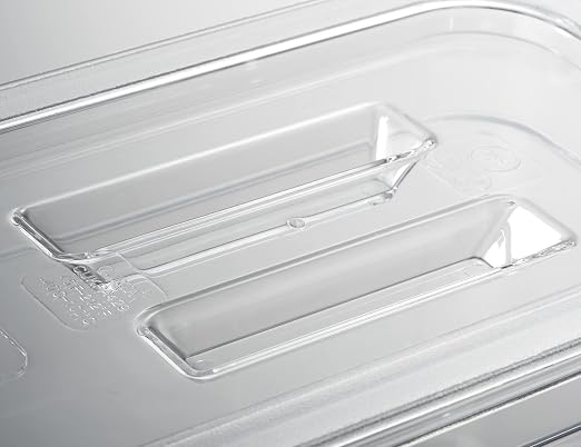 CURTA 6 Pack NSF Notched Food Pan Cover, 1/2 Size Clear Polycarbonate Lid - Image 4