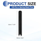 MECCANIXITY 120Pcs Slotted Split Roll Pins 4/25 Inch Dia. 1-2/5 Inch Length - Image 2