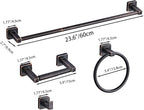 Bathroom Hardware Set 4 Pieces, Oil Rubbed Bronze Bathroom Accessories Set - Image 6