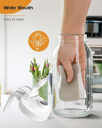 64oz Glass Pitcher, 2 Quart Mason Jar Pitcher - Image 5