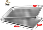 Eatex Aluminum Baking Sheet Set, 2 Pack Cookie Sheet Set, 21” x 15” Large - Image 2