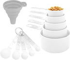 Measuring Cups and Spoons Set of Huygens Kitchen Gadgets 10 Pieces, Stackable by Huygens