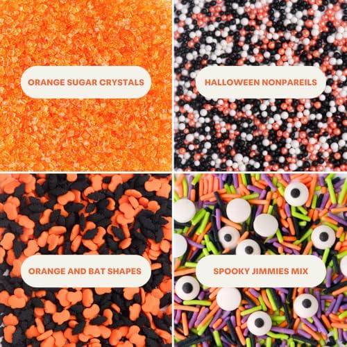 Sweets Indeed Halloween Sprinkles 4 Pack, Sugar & Candy Eyeballs 11.57oz - Image 3